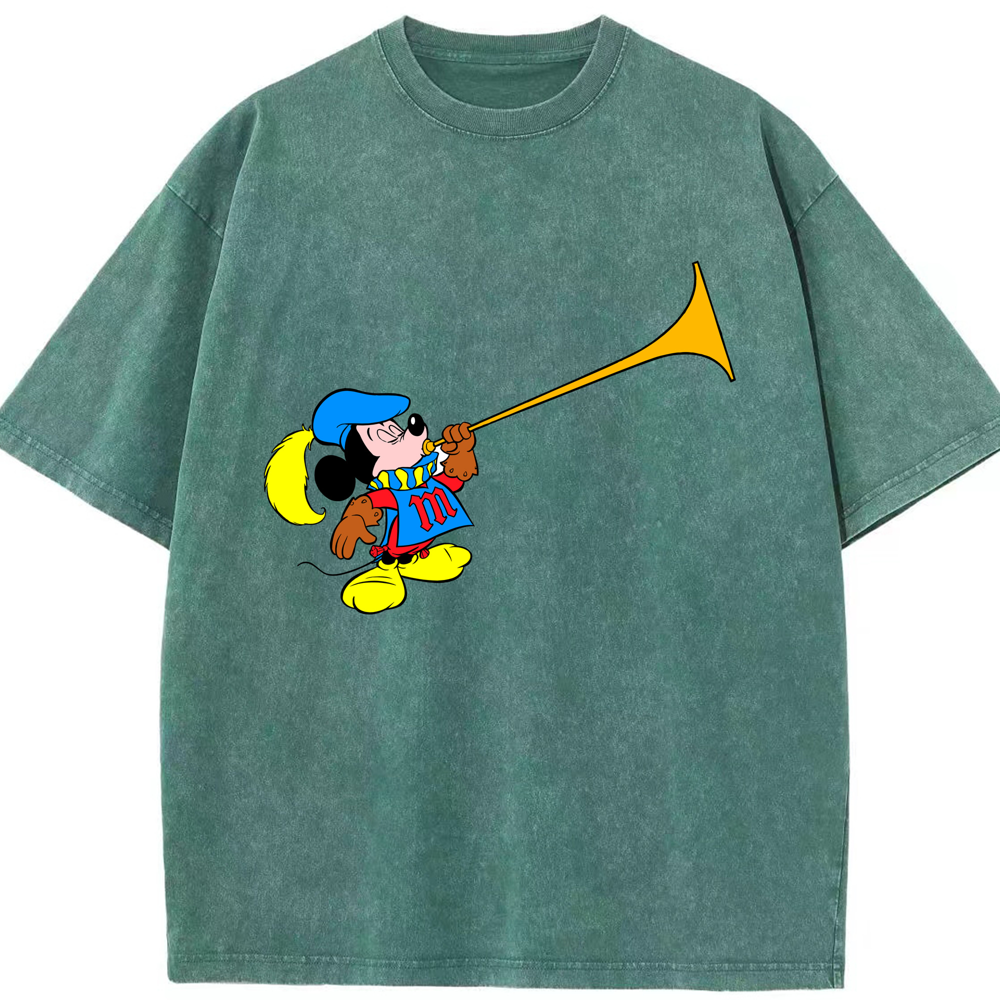 （画像用） ミッキーマウス Mickey Mouse 綿100% ヴィンテージ風 半袖Tシャツ（フロントプリント）